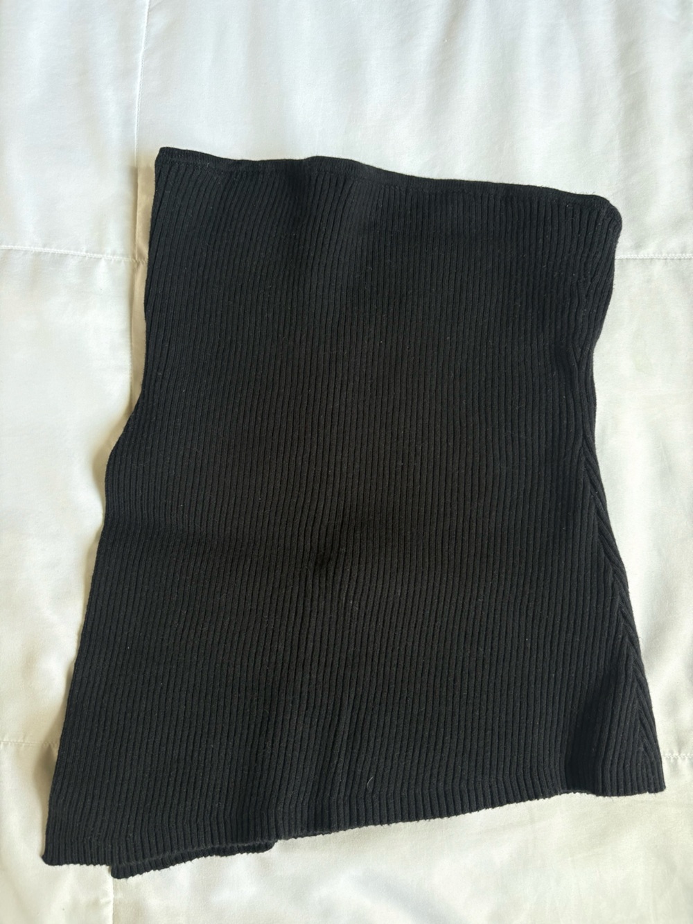 Black Ribbed Tube Top - Picture 2 of 2